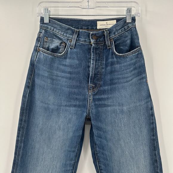 Imogene and Willie Trudie Jeans Womens 25 Blue Med Wash High Rise **2 STAINS** - Picture 1 of 16